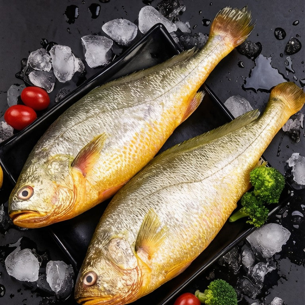 Steamed yellow croaker with ginger and scallion
