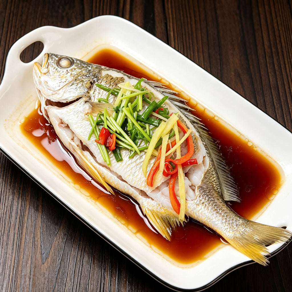 Steamed sea bream with ginger and scallion