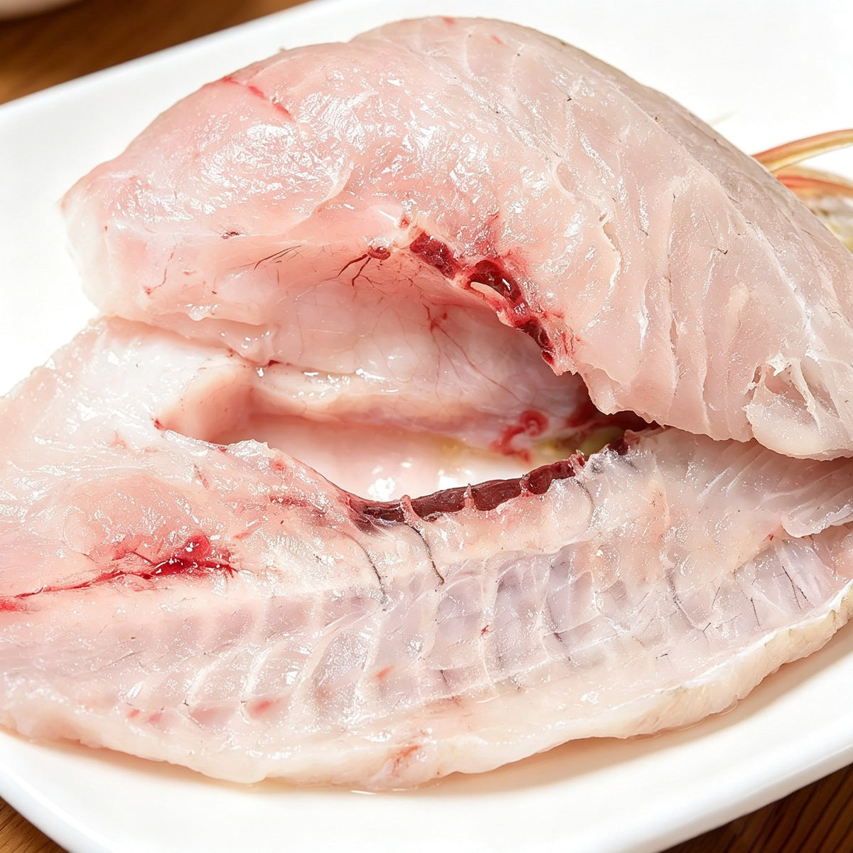 Fresh sea bream fillet with lemon